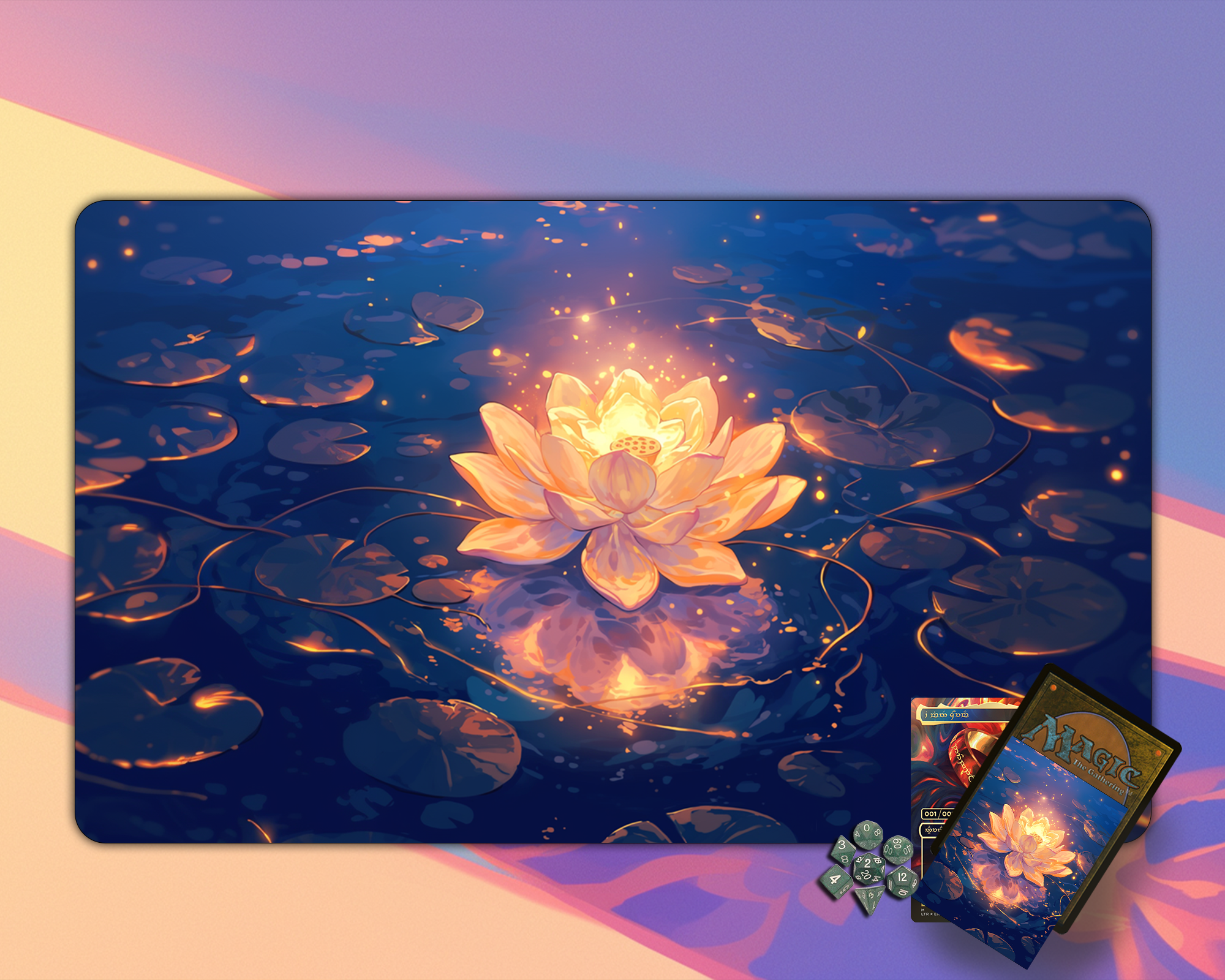 Gilded Lotus  Play Mat| TCG Card game