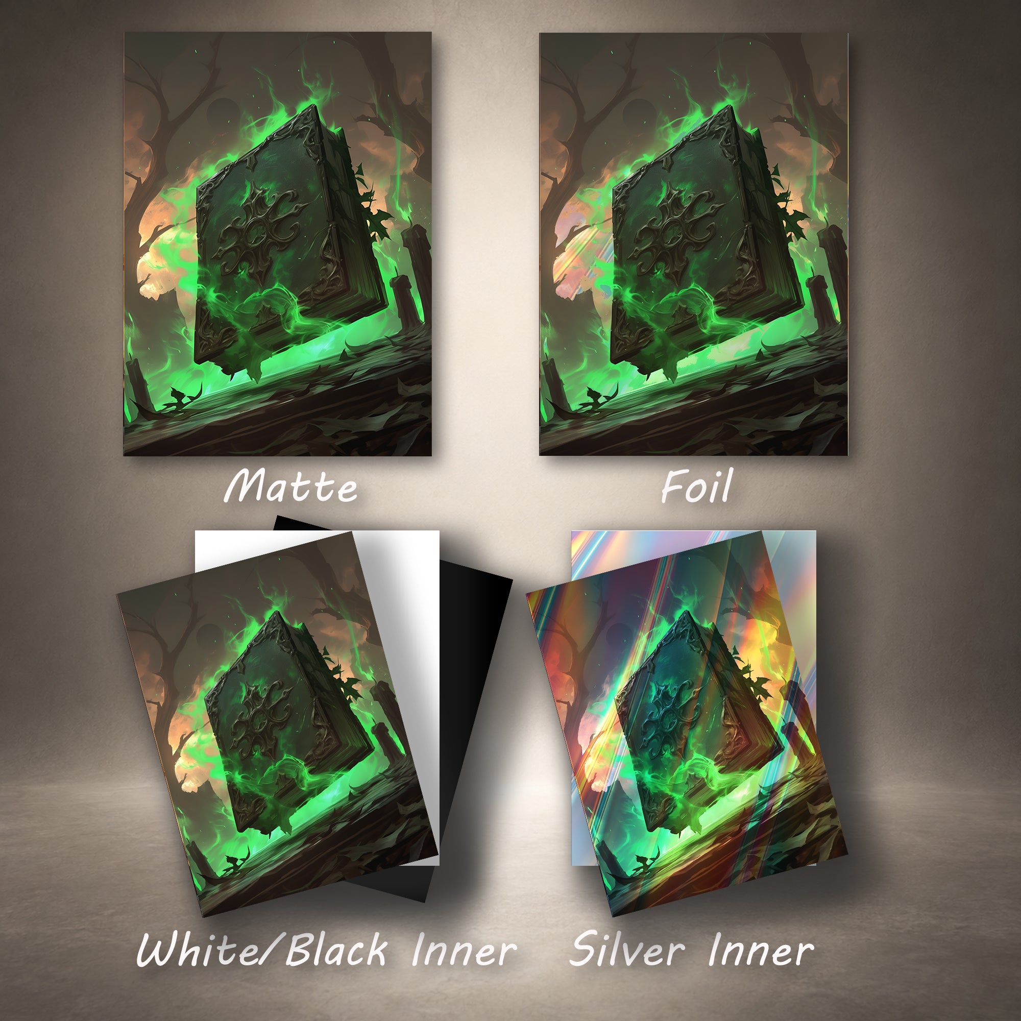 Cursed Emerald Spellbook TCG Card Sleeves