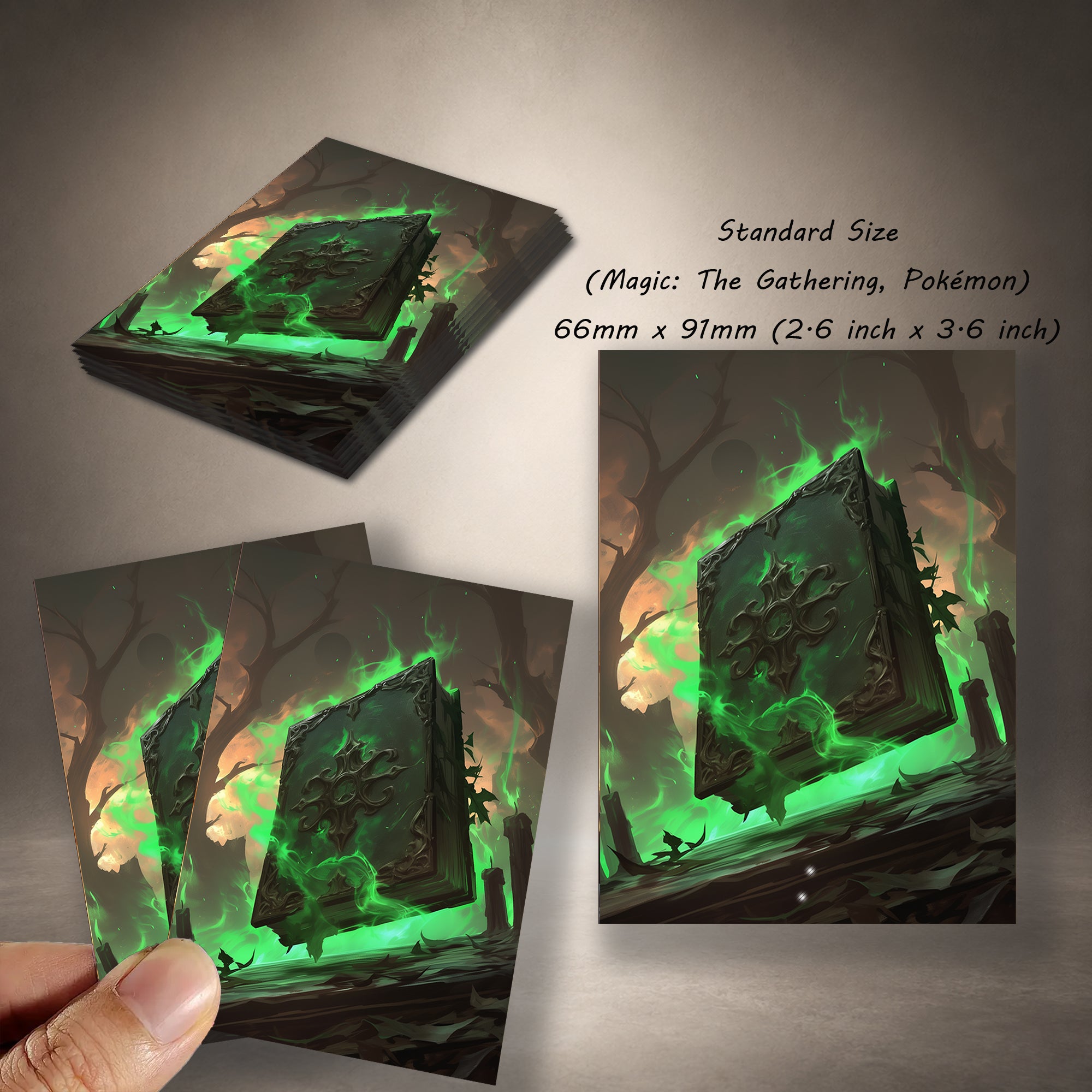 Cursed Emerald Spellbook TCG Card Sleeves