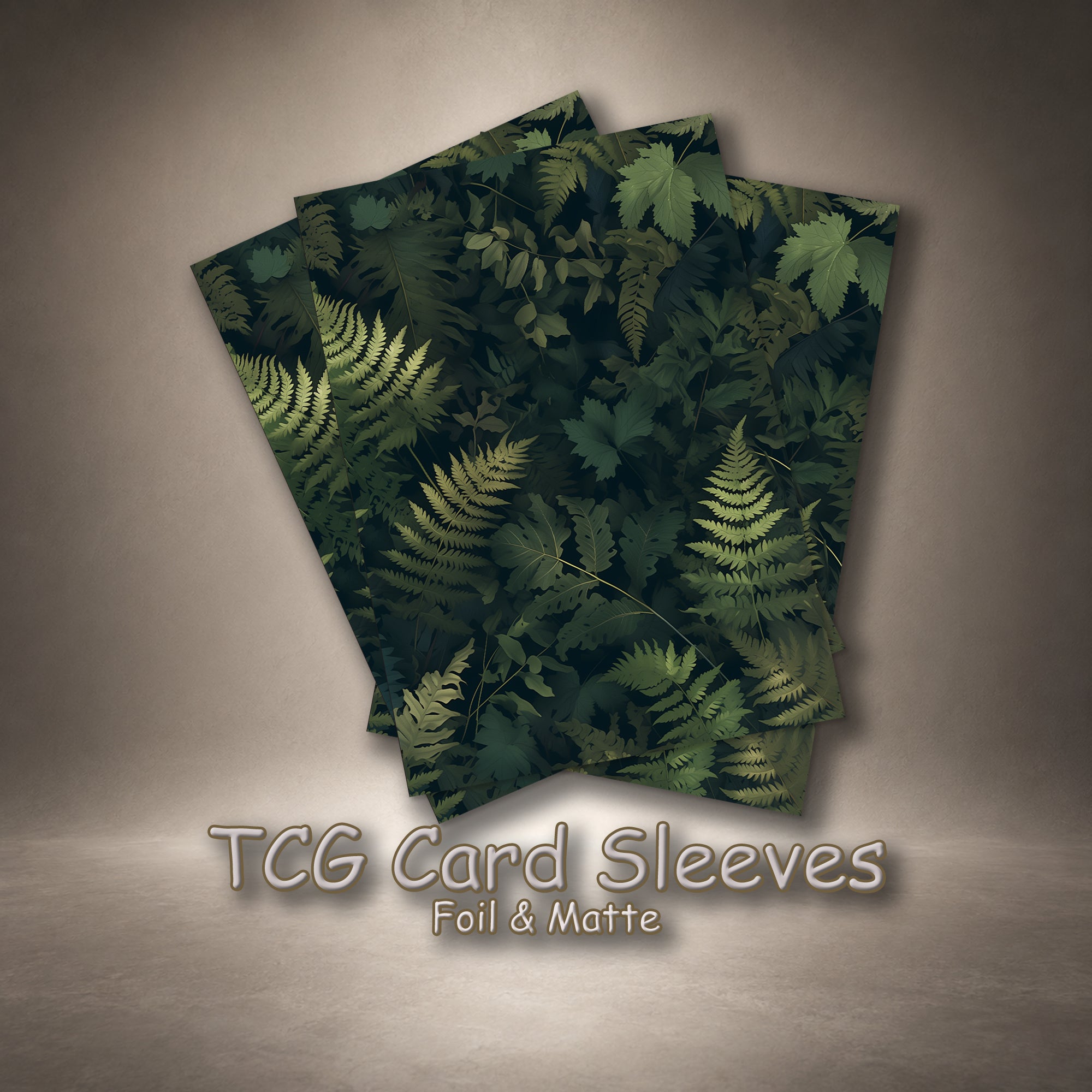 Dark Botanical Fern TCG Card Sleeves