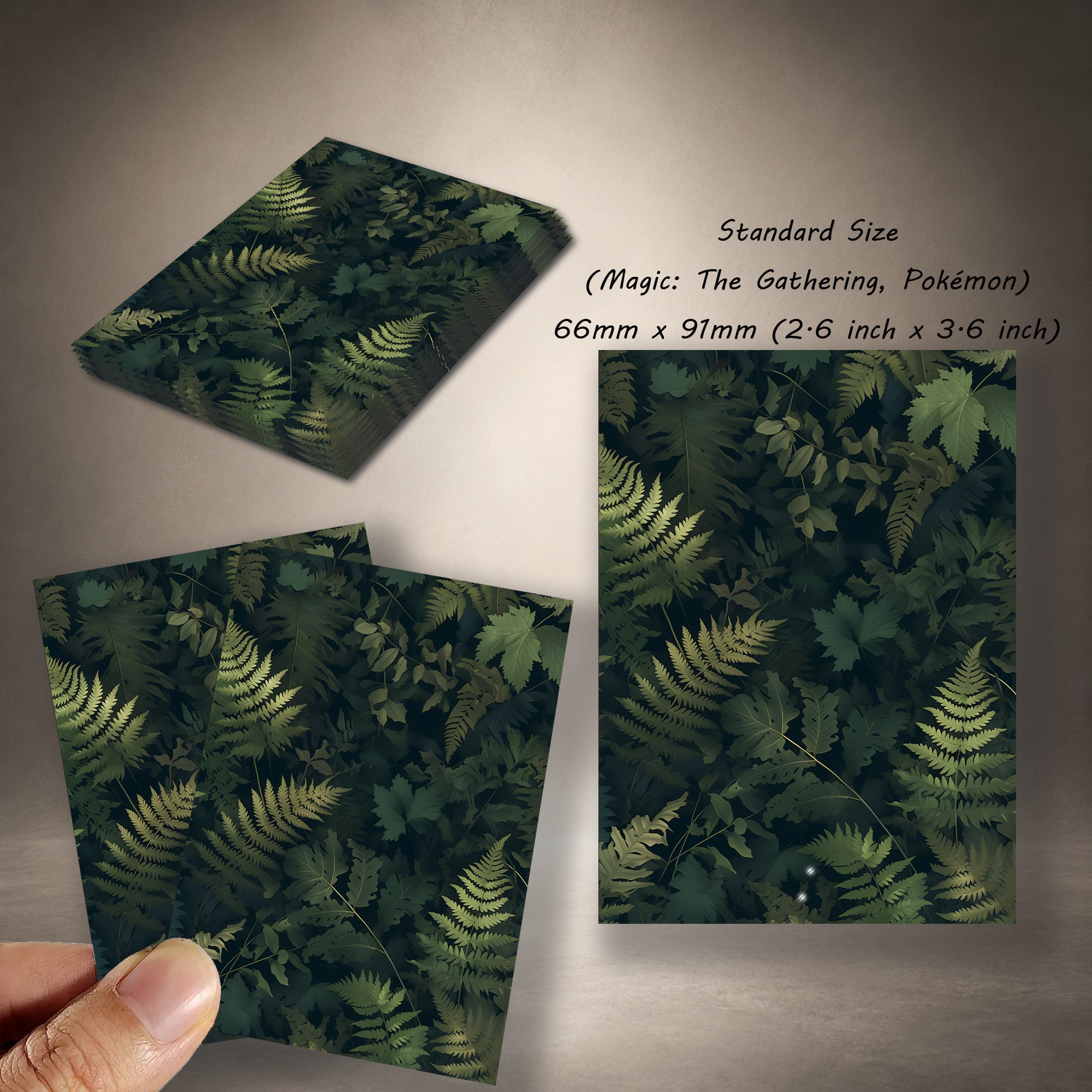 Dark Botanical Fern TCG Card Sleeves