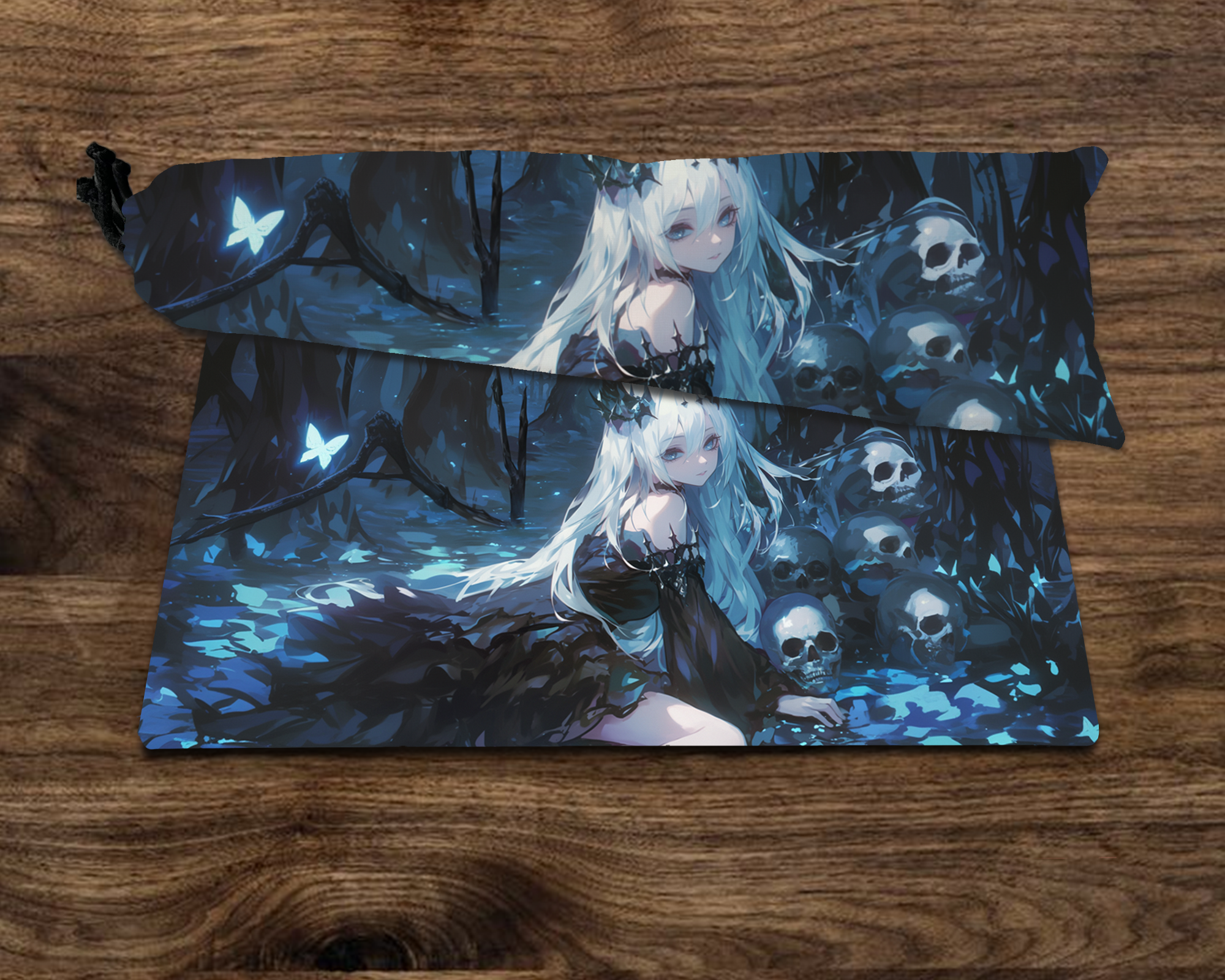 Dark Swamp Anime Girl  Play Mat| TCG Card game