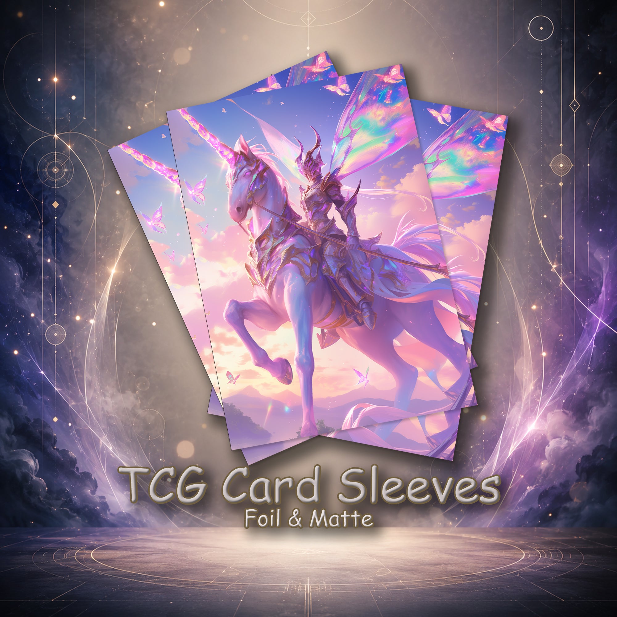 Fairy Knight Unicorn TCG Card Sleeves