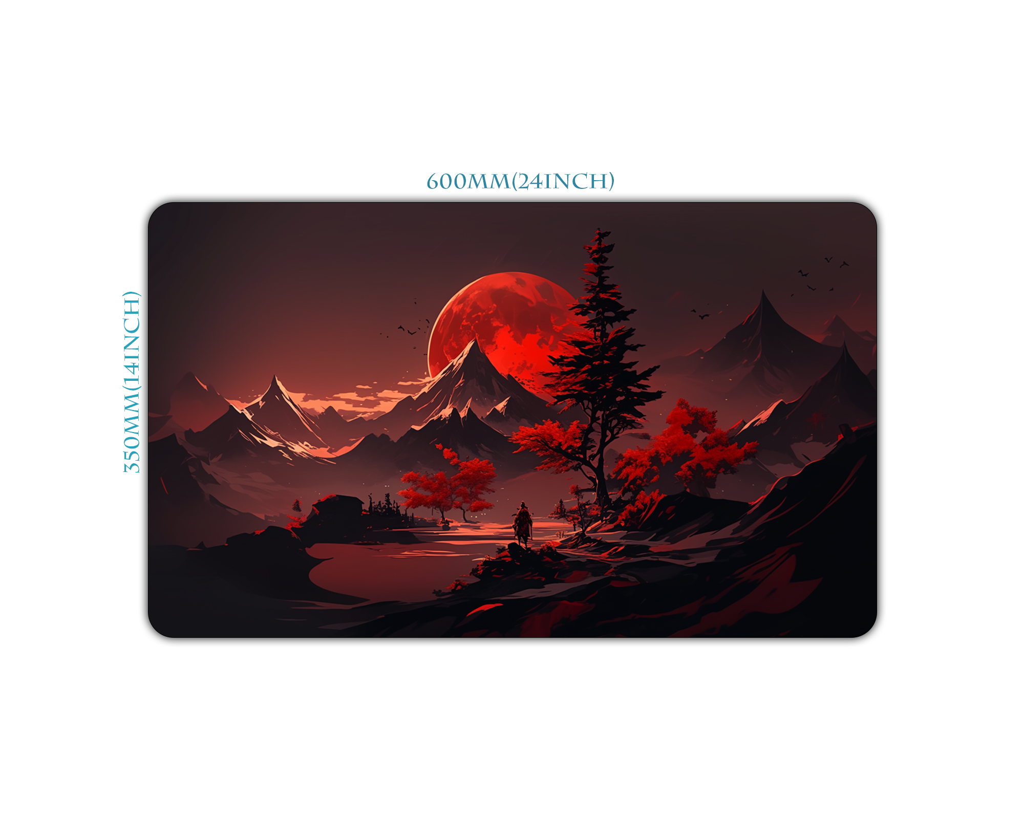 Rising Blood Moon Play Mat| TCG Card game