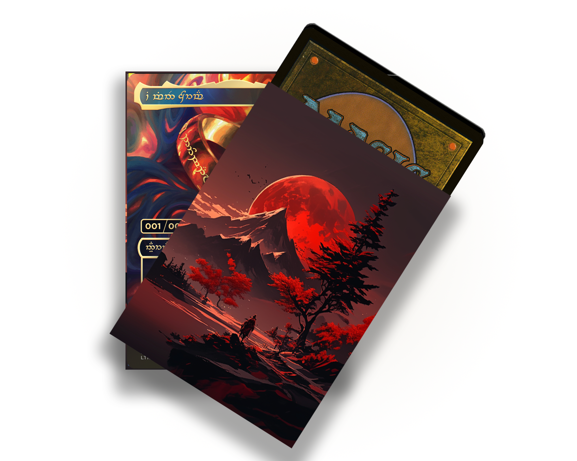 Rising Blood Moon Card Sleeves