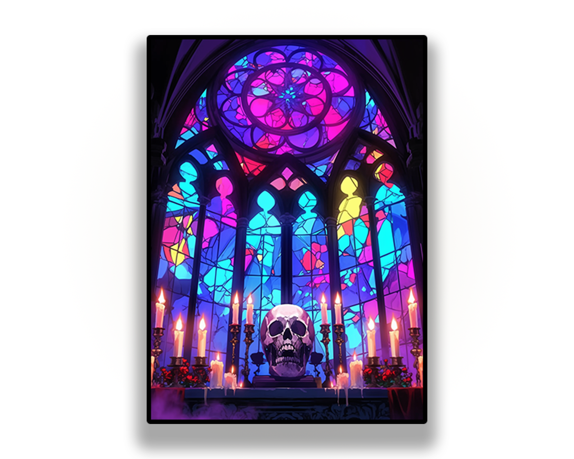 Stained Glass Skull Card Sleeves